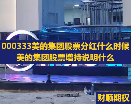 000333美的集团股票分红什么时候_美的集团股票增持说明什么