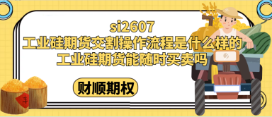si2607工业硅期货交割操作流程是什么样的_工业硅si2607期货能随时买卖吗