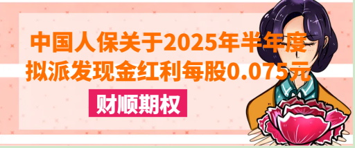 中国人保关于2025年半年度拟派发现金红利每股0.075元