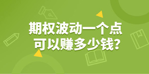期权波动一个点可以赚多少钱?
